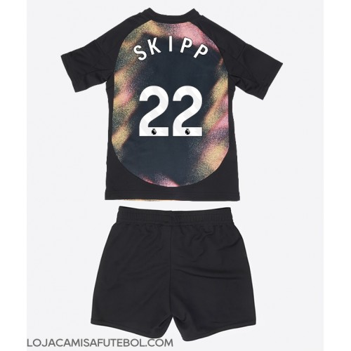 Camisa de Futebol Leicester City Oliver Skipp #22 Equipamento Secundário Infantil 2024-25 Manga Curta (+ Calças curtas)